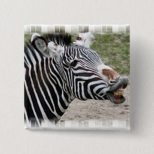 Smiling Zebra Pin