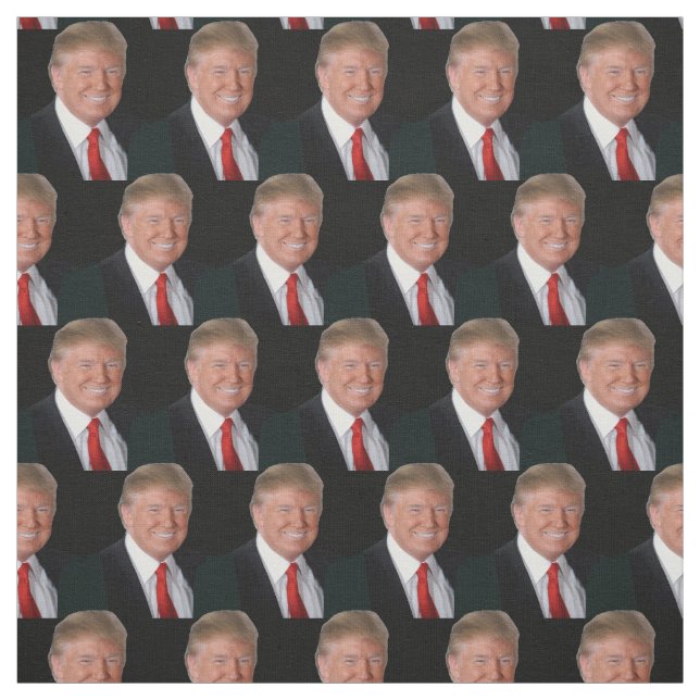 Smilling Photo President Donald Trump Fabric (Swatch)