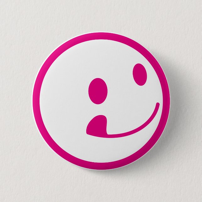 SMILY 6 CM ROUND BADGE (Front)