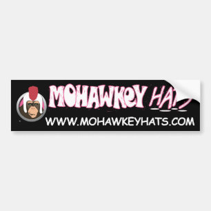 Smirkey Mohawkey Monkey bumper sticker