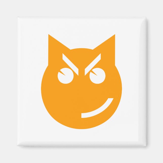 Smirking Emoji Cat Magnet (Front)