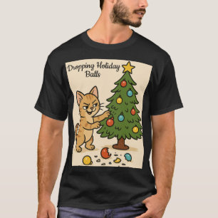 Smirking Kitten Christmas Chaos2 T-Shirt
