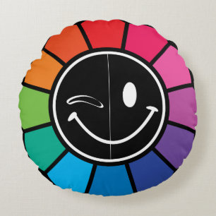 SmirkSmile blooming Round Cushion