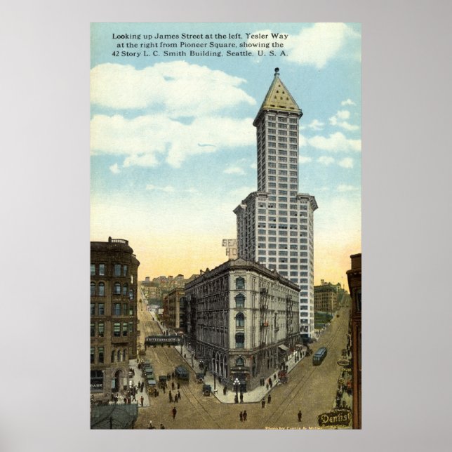 Smith Building Seattle 1915 Vintage Poster (Front)