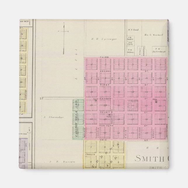 Smith Centre, Gould City, Motor, Webster, Kansas Magnet (Front)