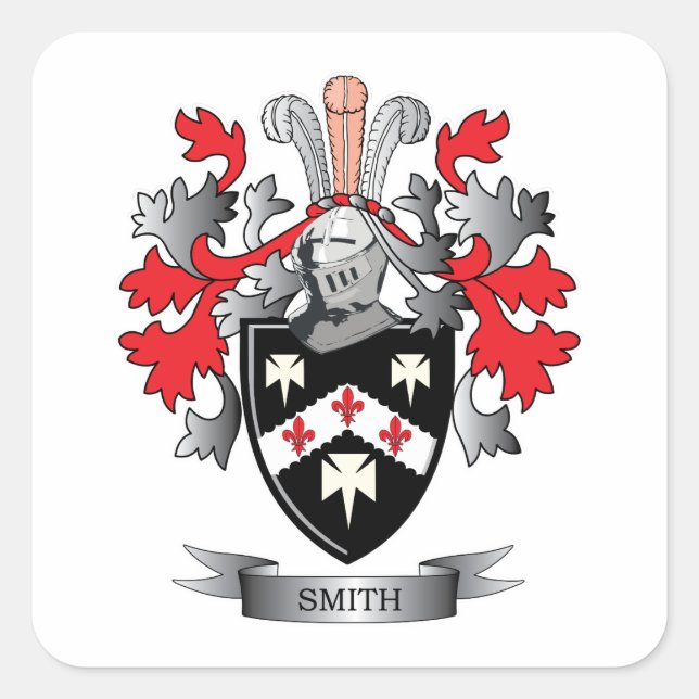Smith Coat of Arms Square Sticker (Front)