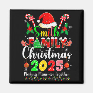 Smith Family Christmas 2025 Matching Santa Hat Xma Magnet