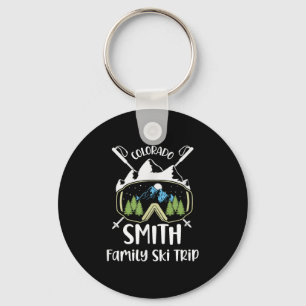 Smith Family Ski Trip Skiing Googles Vacation Matc Key Ring