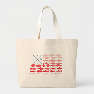 Smith Lake Alabama Fishing Flag Tote