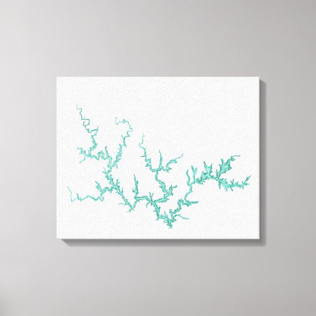 Smith Lake Map Canvas Print (Front)