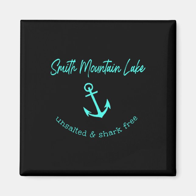 Smith Mountain Lake Va Unsalted Shark Free Boating Magnet (Front)