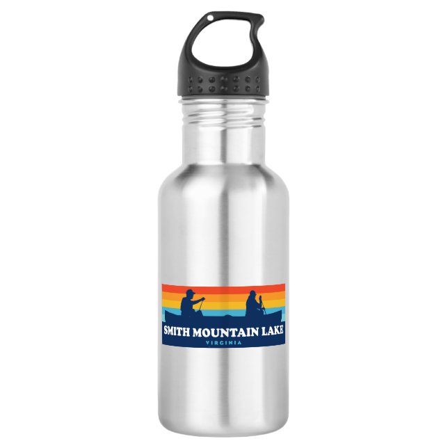 Smith Mountain Lake Virginia Canoe 532 Ml Water Bottle (Front)