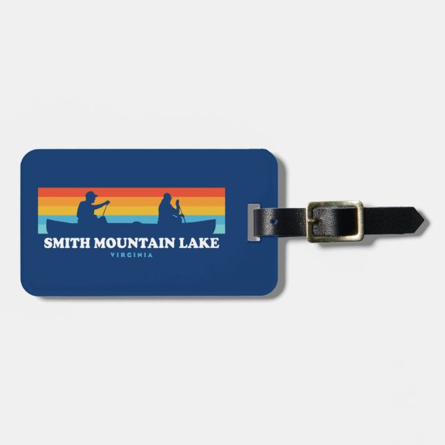 Smith Mountain Lake Virginia Canoe Luggage Tag (Front Horizontal)