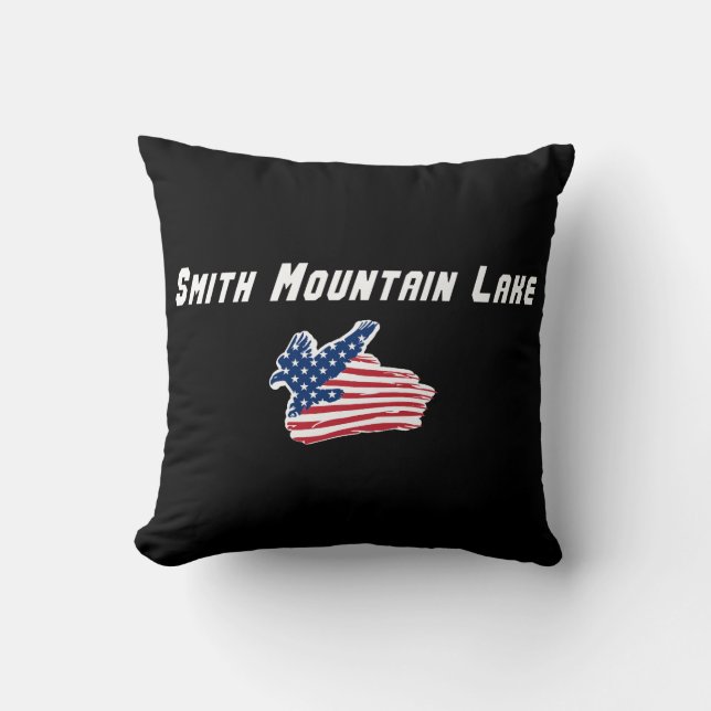 Smith Mountain Lake Virginia Eagle Throw Pillow (Front)