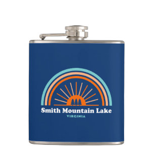 Smith Mountain Lake Virginia Rainbow Hip Flask