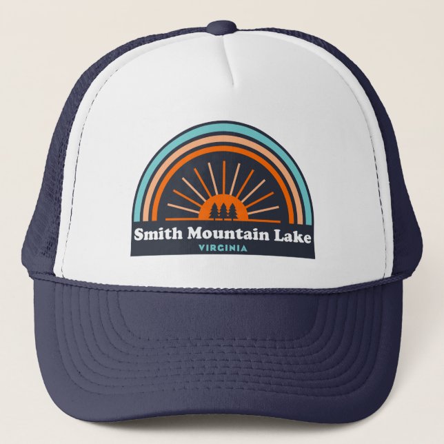 Smith Mountain Lake Virginia Rainbow Trucker Hat (Front)