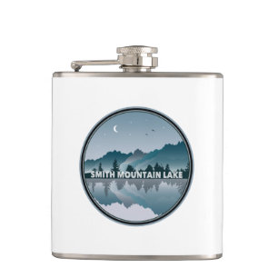 Smith Mountain Lake Virginia Reflection Hip Flask