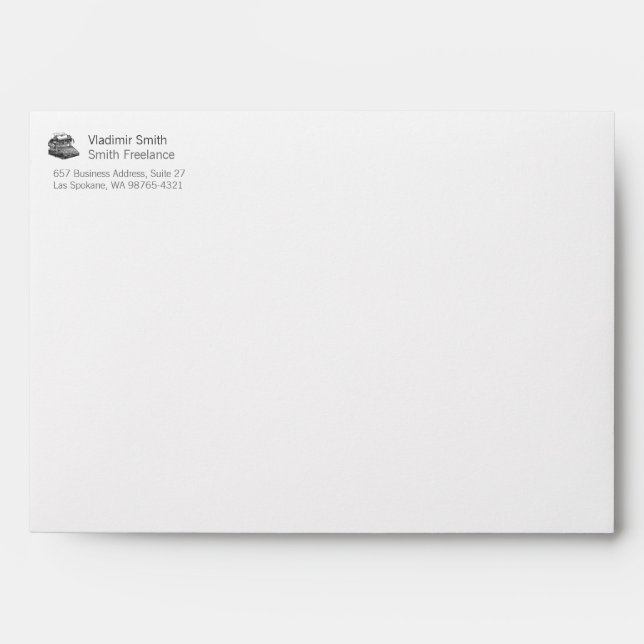 Smith Premier No. 2 Typewriter Envelope (Front)