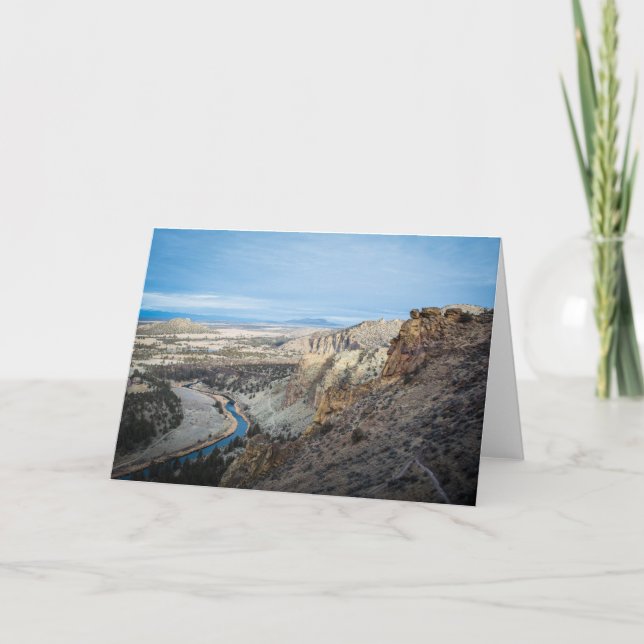 Smith Rock Canyon Greeting Card (Blank) (Front)