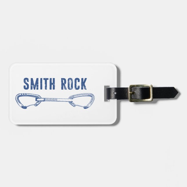 Smith Rock Climbing Quickdraw Luggage Tag (Front Horizontal)