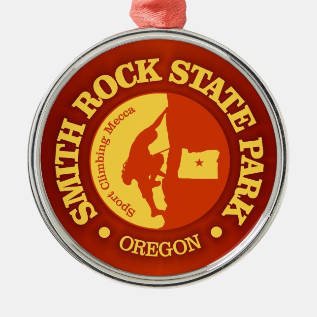 Smith Rock SP (CLB) Metal Tree Decoration (Front)