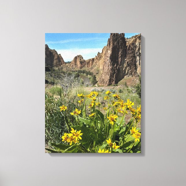 Smith Rock State Park in Spring Canvas Print (Front)