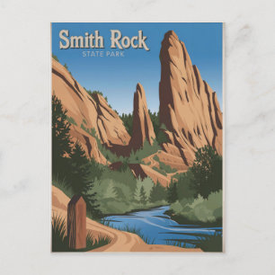 Smith Rock State Park Vintage  Postcard
