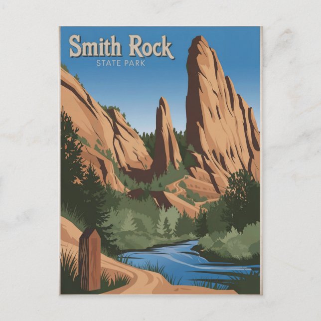 Smith Rock State Park Vintage  Postcard (Front)