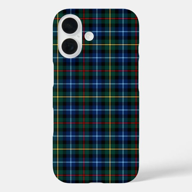 Smith Tartan Blue, Green and Black Plaid Case-Mate iPhone Case (Back)