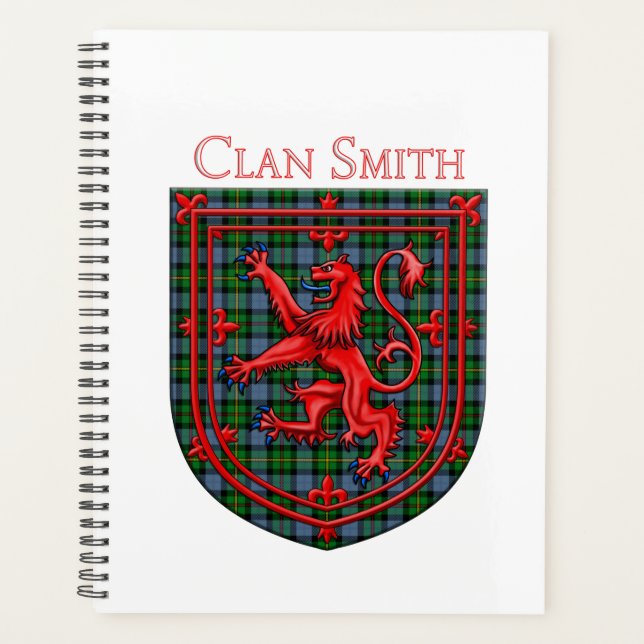 Smith Tartan Scottish Plaid Lion Rampant Planner (Front)