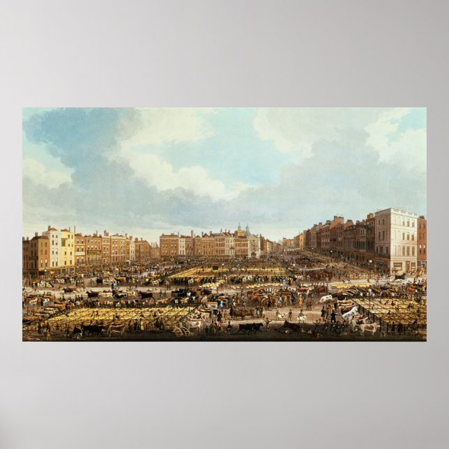 Smithfield Market, engraved by R.G. Reeve Poster (Front)