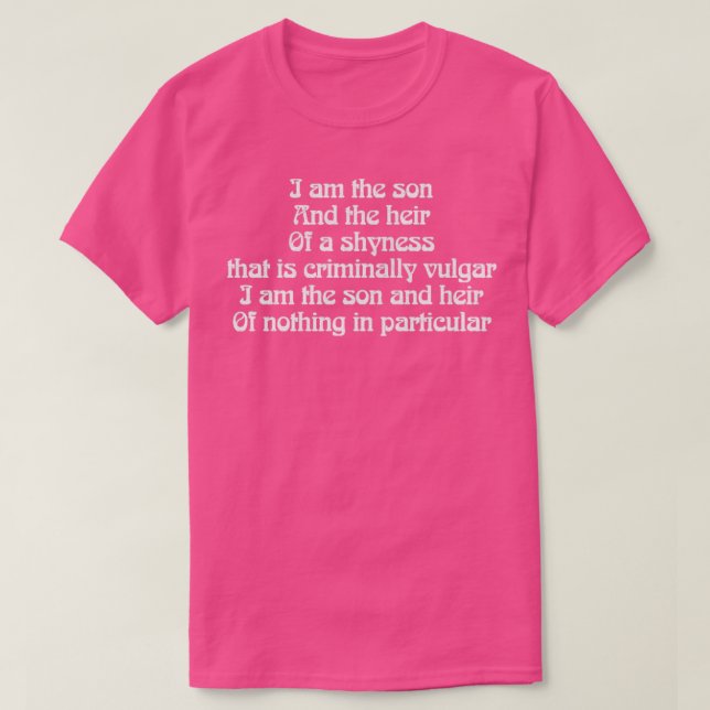 Smiths Retro Styled Typography Lyrics Design T-Shirt (Design Front)