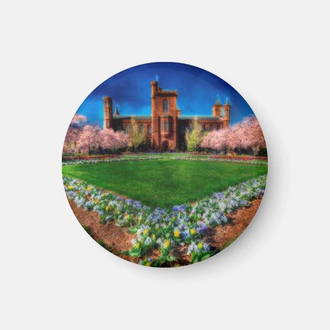 Smithsonian Castle Garden Cherry Blossoms Magnet (Front)