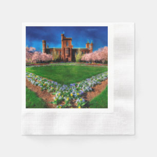 Smithsonian Castle Garden Cherry Blossoms Napkin