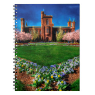 Smithsonian Castle Garden Cherry Blossoms Spiral Notebook