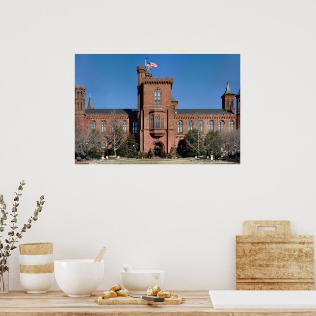 Smithsonian Castle in Washington, D.C. Poster (Kitchen)