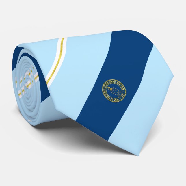 Smithtown (New York) city flag Neck Tie (Rolled)
