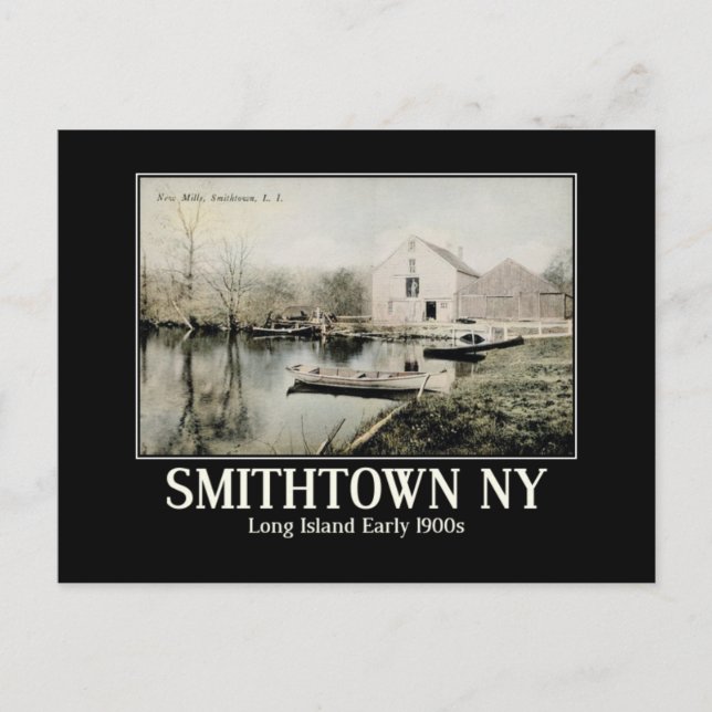 Smithtown NY Long Island Vintage Inspired Postcard (Front)