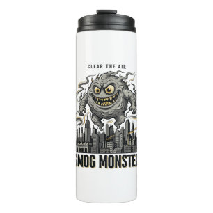 Smog Monster Shirt Vintage Engraving Eco Warning A Thermal Tumbler