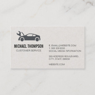 Smog Tech Car Fixing and Repairs Business Card