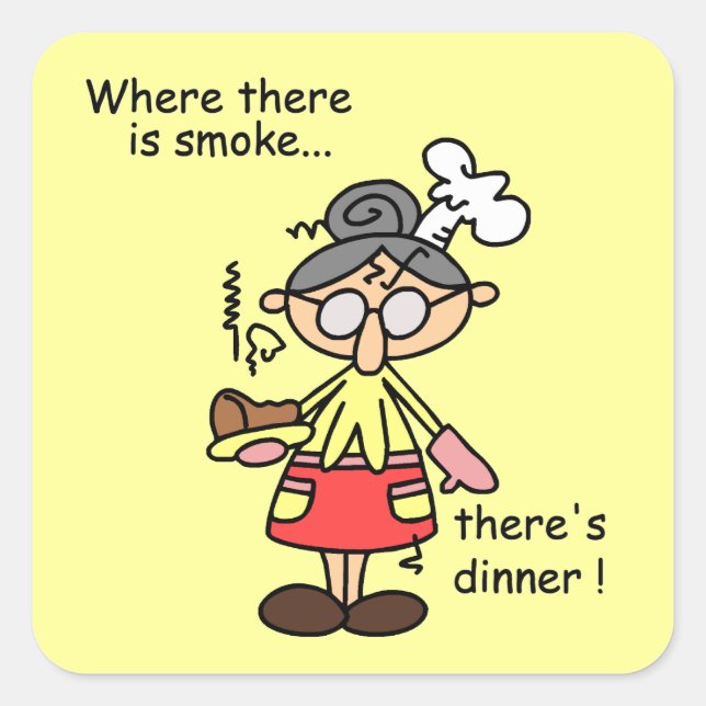 Smoke and Dinner T-shirts and Gifts Square Sticker (Front)