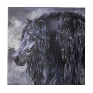 Smoke and Ebony Art Tile