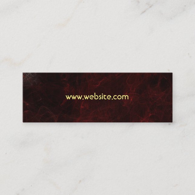 Smoke and Fire Abstract Design Mini Business Card (Front)