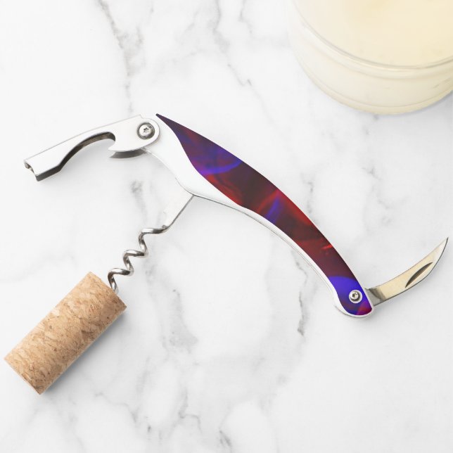 Smoke and Flames Corkscrew Bottle Opener   (Front)