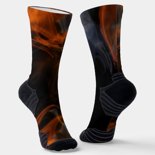 Smoke and Flames Socks (Angled)