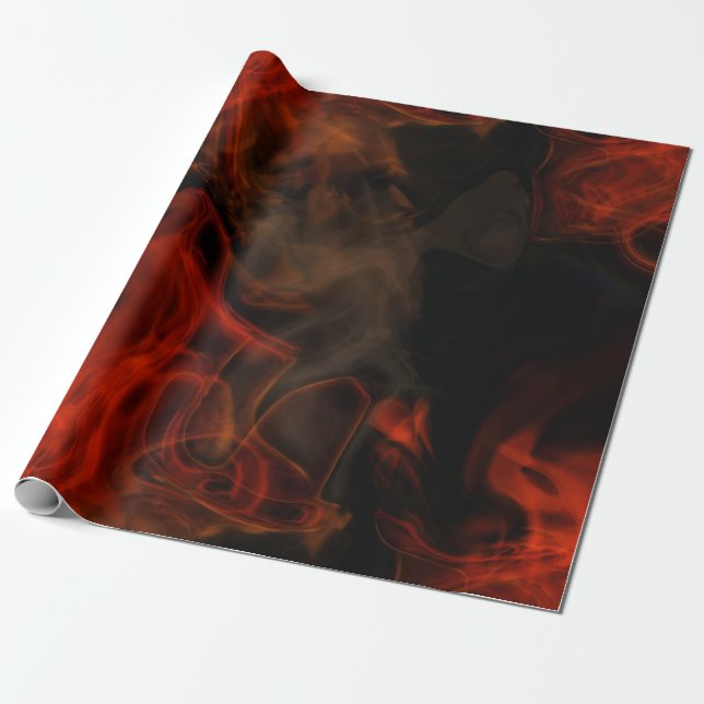 Smoke and Flames  Wrapping Paper (Unrolled)