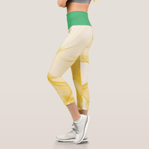 Smoke And Green Capri Leggings