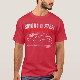 Smoke and Steel Race Car Design girl friend T-Shirt