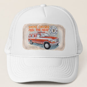 Smoke Chaser firefighter Fire Truck  Trucker Hat