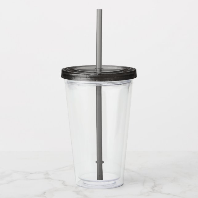Smoke Clear Acrylic Tumbler (Front)